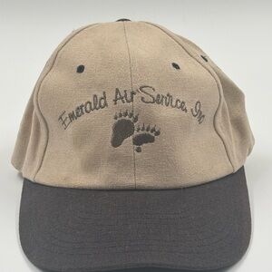 Vintage Emerald Air Service Homer Alaska Hat - Rare Bear Viewing Cap
